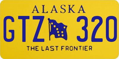 AK license plate GTZ320