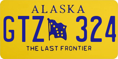 AK license plate GTZ324