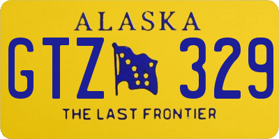 AK license plate GTZ329