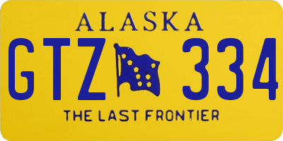 AK license plate GTZ334