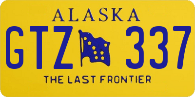 AK license plate GTZ337
