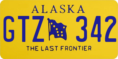 AK license plate GTZ342