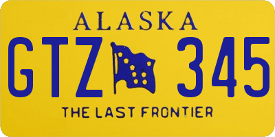AK license plate GTZ345