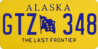 AK license plate GTZ348