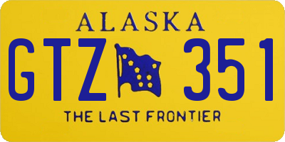 AK license plate GTZ351