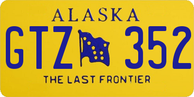 AK license plate GTZ352