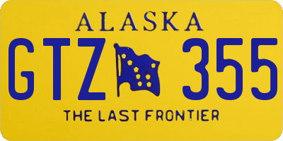 AK license plate GTZ355