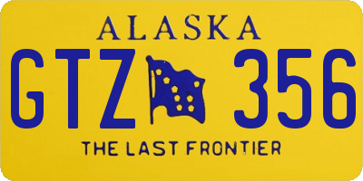 AK license plate GTZ356