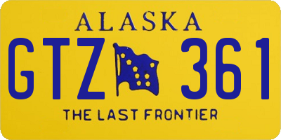 AK license plate GTZ361