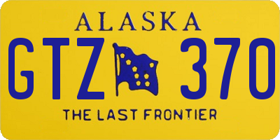 AK license plate GTZ370
