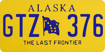 AK license plate GTZ376