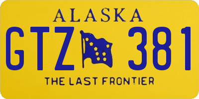 AK license plate GTZ381