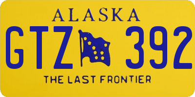 AK license plate GTZ392