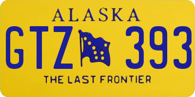 AK license plate GTZ393
