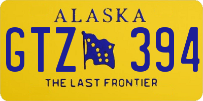 AK license plate GTZ394