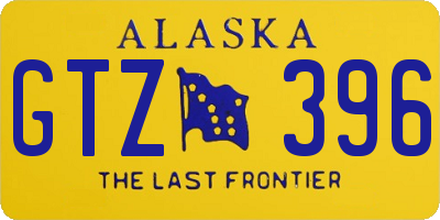 AK license plate GTZ396