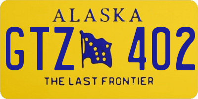 AK license plate GTZ402
