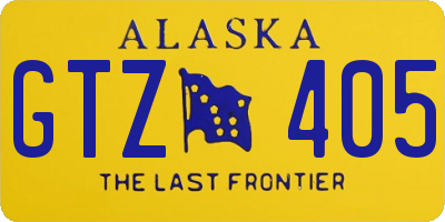 AK license plate GTZ405