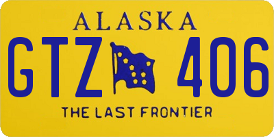 AK license plate GTZ406