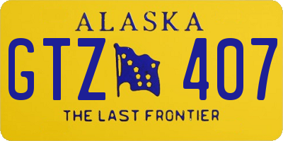 AK license plate GTZ407