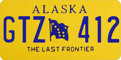 AK license plate GTZ412