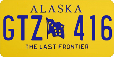 AK license plate GTZ416