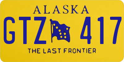 AK license plate GTZ417