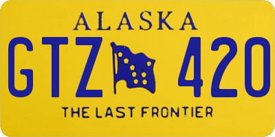 AK license plate GTZ420