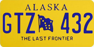 AK license plate GTZ432
