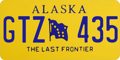 AK license plate GTZ435