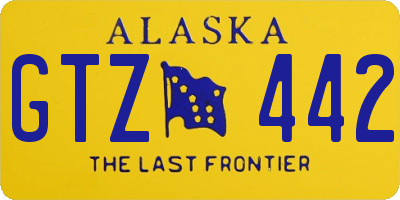 AK license plate GTZ442