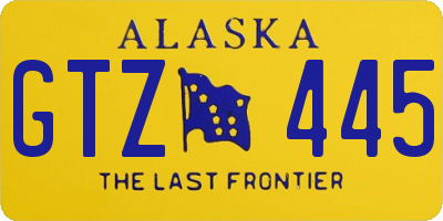 AK license plate GTZ445