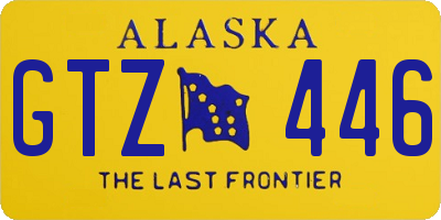 AK license plate GTZ446