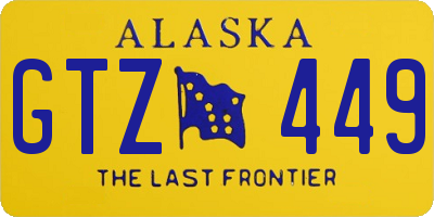 AK license plate GTZ449