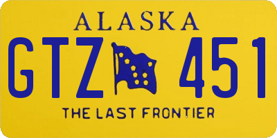 AK license plate GTZ451