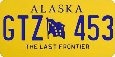 AK license plate GTZ453