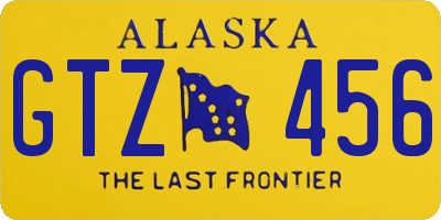 AK license plate GTZ456