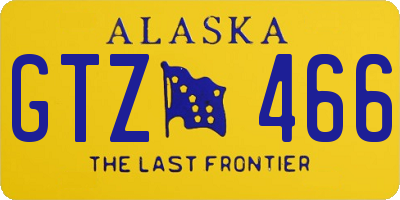 AK license plate GTZ466