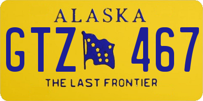 AK license plate GTZ467