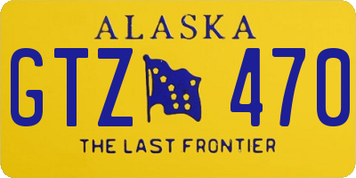 AK license plate GTZ470