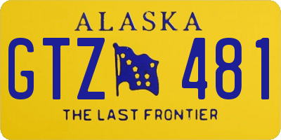 AK license plate GTZ481