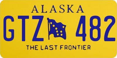 AK license plate GTZ482