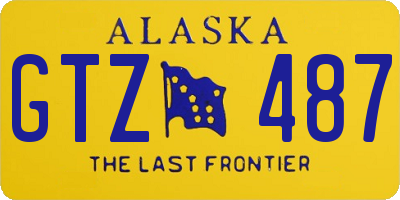 AK license plate GTZ487