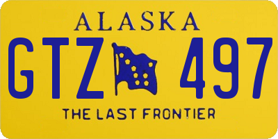 AK license plate GTZ497