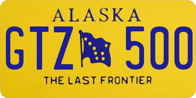 AK license plate GTZ500