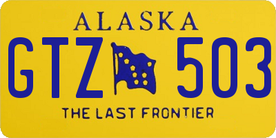 AK license plate GTZ503