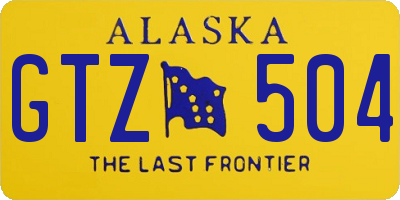 AK license plate GTZ504