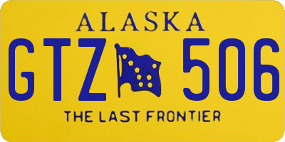 AK license plate GTZ506