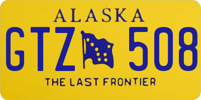 AK license plate GTZ508