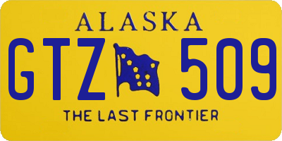AK license plate GTZ509